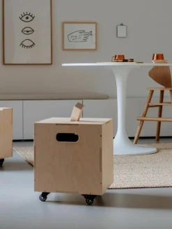 Houten opbergdoos Cube
