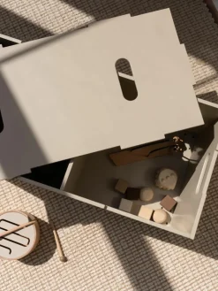 Houten opbergdoos Cube