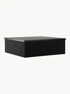 Houten salontafel Lenox met groefreliëf