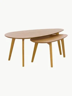 Houten salontafels Bloom, set van 2
