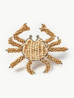 Houten servetringen Crab, 2 stuks