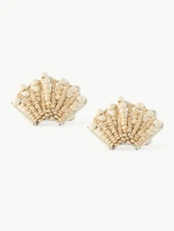 Houten servetringen Shell, 2 stuks