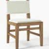 Houten stoel Liano met vulling