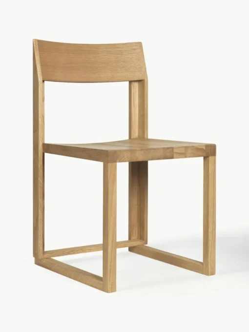Houten stoel Outline van eikenhout