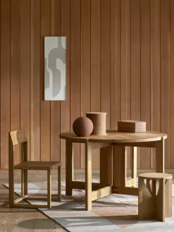 Houten stoel Outline van eikenhout