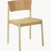 Houten stoelen Danny met rotan zitvlak, 2 stuks