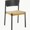 Houten stoelen Danny met rotan zitvlak, 2 stuks