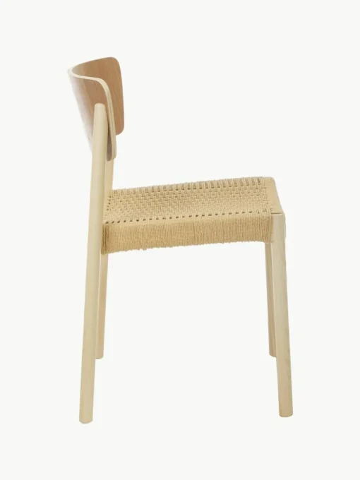 Houten stoelen Danny met rotan zitvlak, 2 stuks