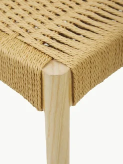Houten stoelen Danny met rotan zitvlak, 2 stuks
