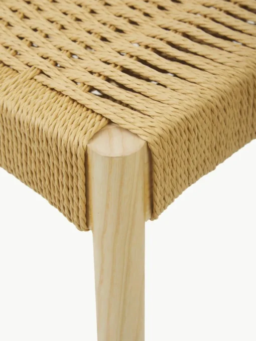 Houten stoelen Danny met rotan zitvlak, 2 stuks