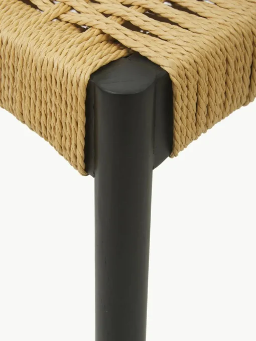 Houten stoelen Danny met rotan zitvlak, 2 stuks