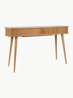 Houten wandtafel Barbier met geribde voorkant
