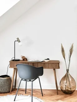 Houten wandtafel Barbier met geribde voorkant