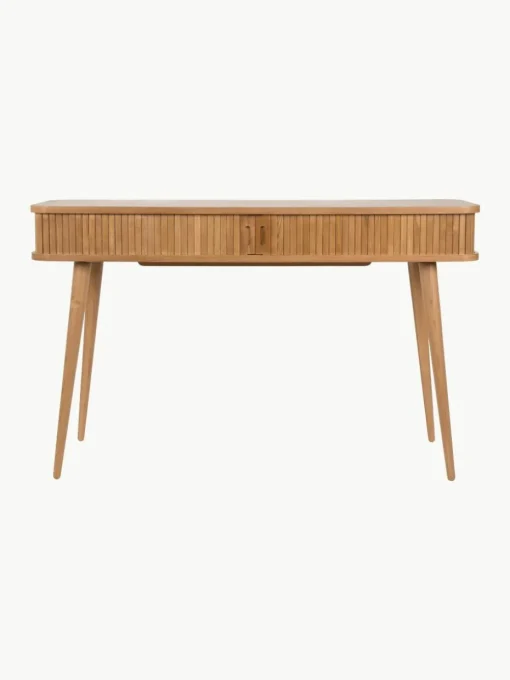 Houten wandtafel Barbier met geribde voorkant