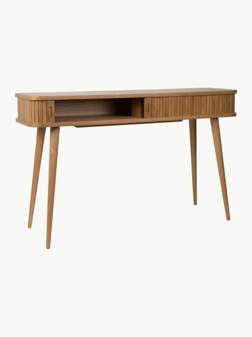 Houten wandtafel Barbier met geribde voorkant
