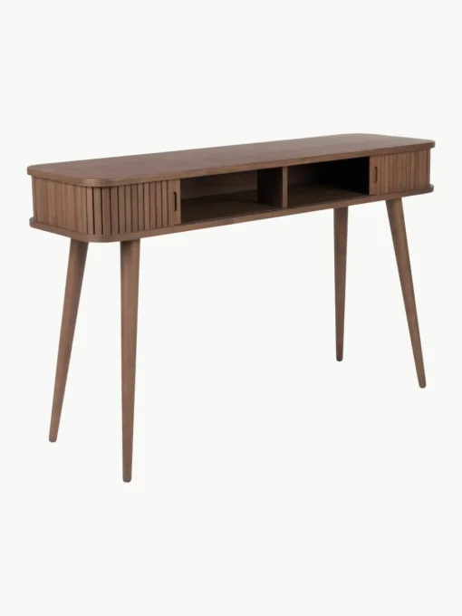 Houten wandtafel Barbier met geribde voorkant