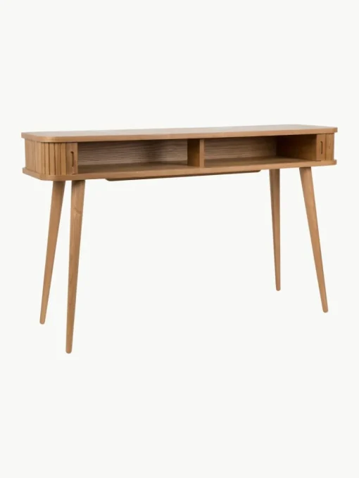 Houten wandtafel Barbier met geribde voorkant