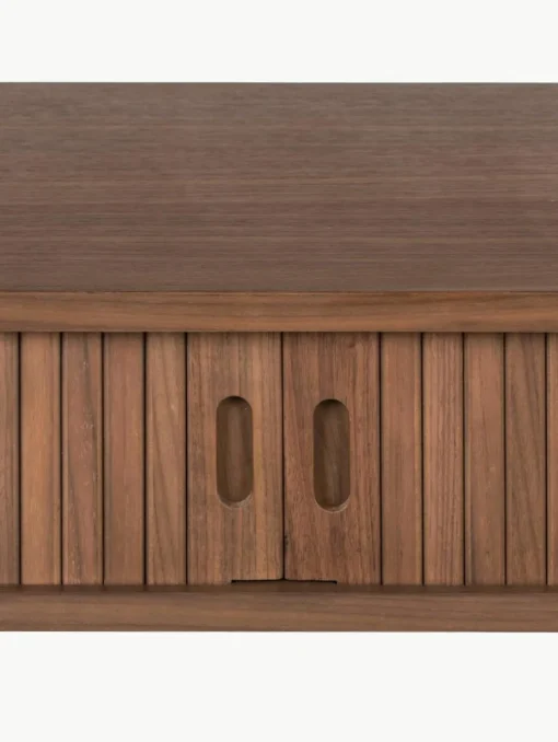 Houten wandtafel Barbier met geribde voorkant