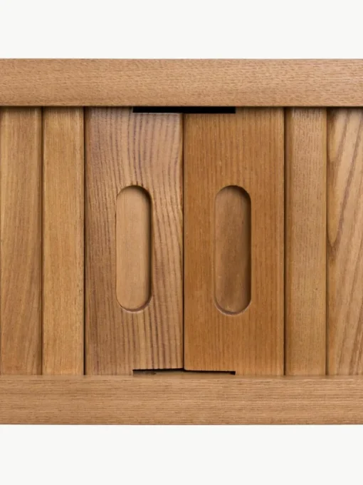 Houten wandtafel Barbier met geribde voorkant