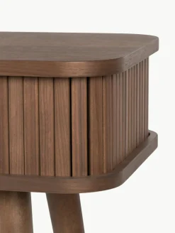 Houten wandtafel Barbier met geribde voorkant