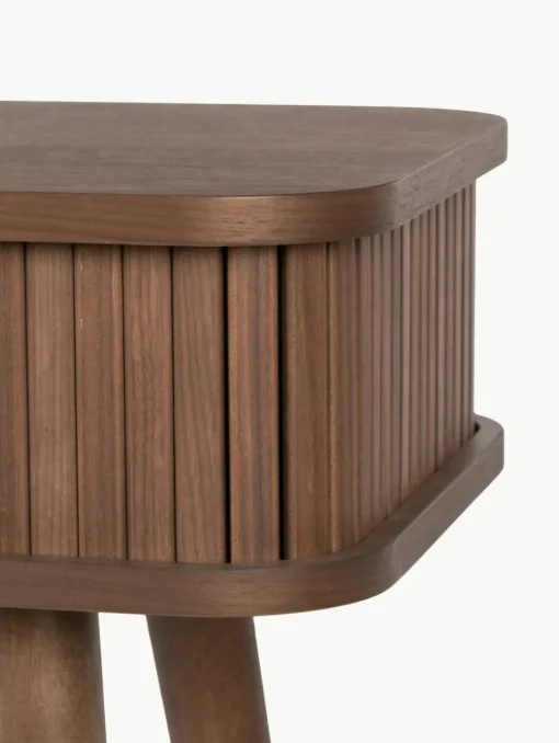 Houten wandtafel Barbier met geribde voorkant