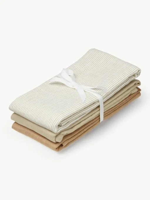 Hydrofiel doek Camel van biokatoen, 3-delig