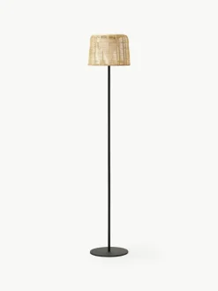 In- & outdoor Solar LED-Lamp Kyra met rotan kap