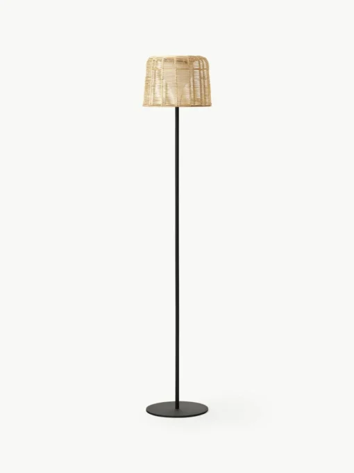 In- & outdoor Solar LED-Lamp Kyra met rotan kap