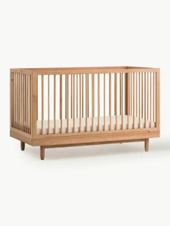 In hoogte verstelbaar babybedje Pure van eikenhout, 70 x 140 cm