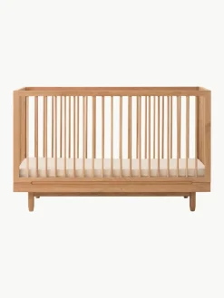 In hoogte verstelbaar babybedje Pure van eikenhout, 70 x 140 cm