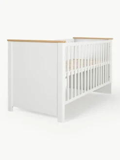 In hoogte verstelbaar houten babybedje Ava, 70 x 140 cm