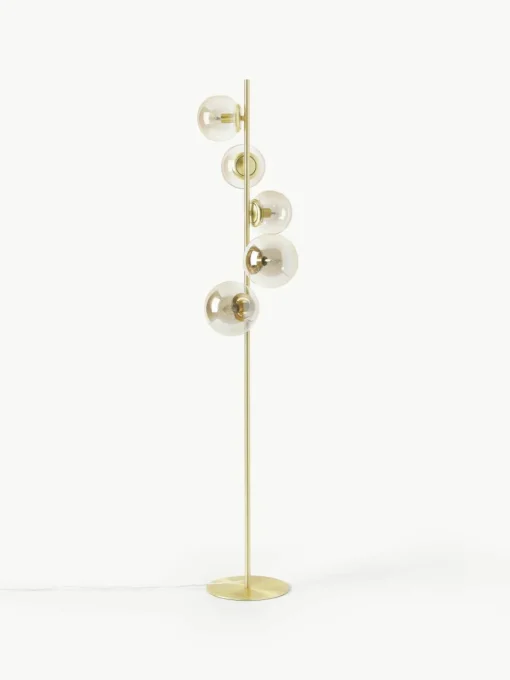 Industriële vloerlamp Casey van glas