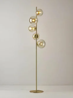 Industriële vloerlamp Casey van glas