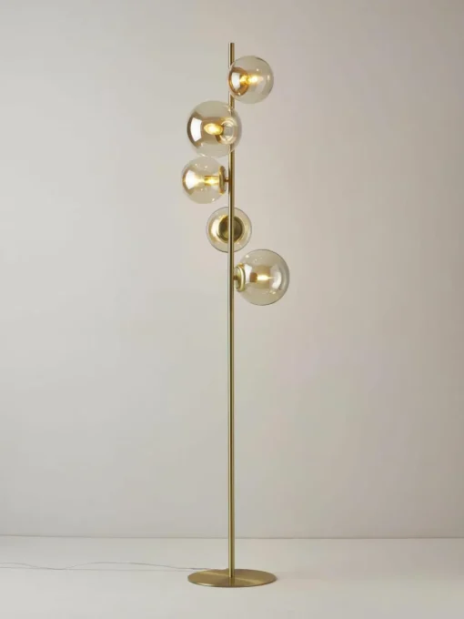 Industriële vloerlamp Casey van glas