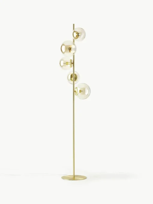 Industriële vloerlamp Casey van glas