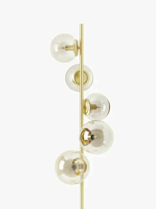 Industriële vloerlamp Casey van glas