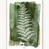 Ingelijste digitale print White Fern
