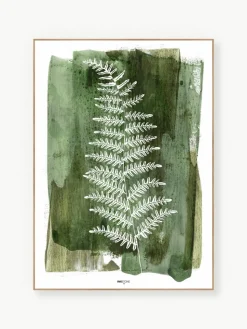 Ingelijste digitale print White Fern