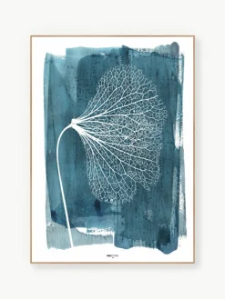 Ingelijste digitale print White Ginko