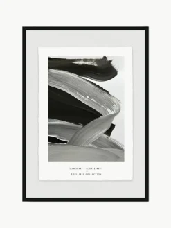 Ingelijste digitale print Black & White, handgemaakt