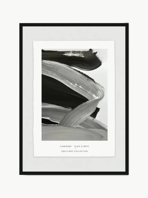 Ingelijste digitale print Black & White, handgemaakt