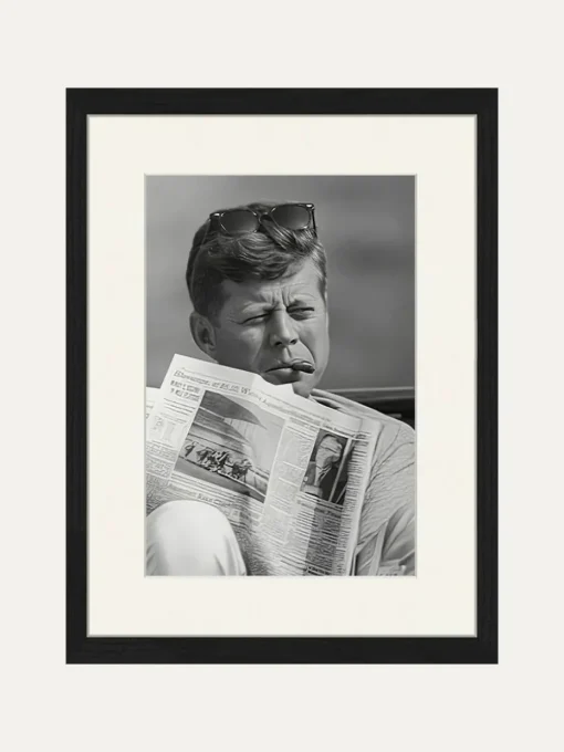 Ingelijste digitale print John