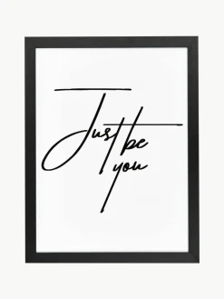 Ingelijste digitale print Just be You