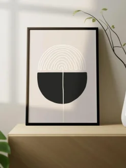 Ingelijste digitale print Feminine Doodles