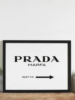 Ingelijste digitale print Prada Marfa