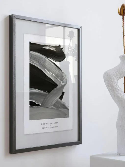 Ingelijste digitale print Black & White, handgemaakt