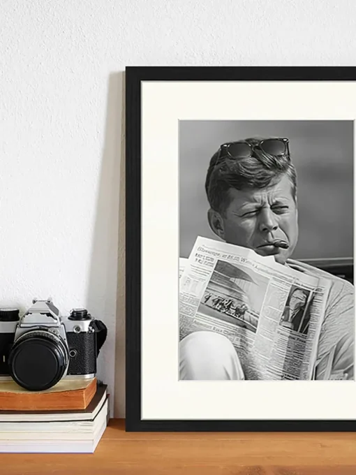 Ingelijste digitale print John