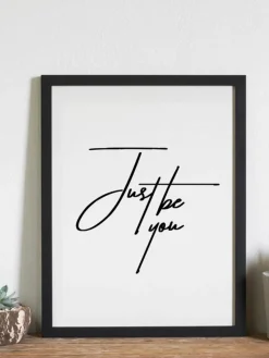 Ingelijste digitale print Just be You