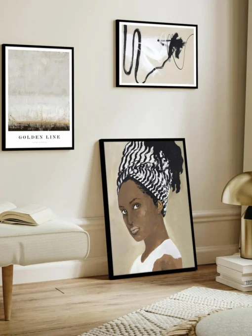Ingelijste digitale print Less but better