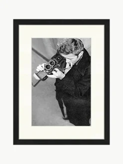 Ingelijste print James Dean met camera